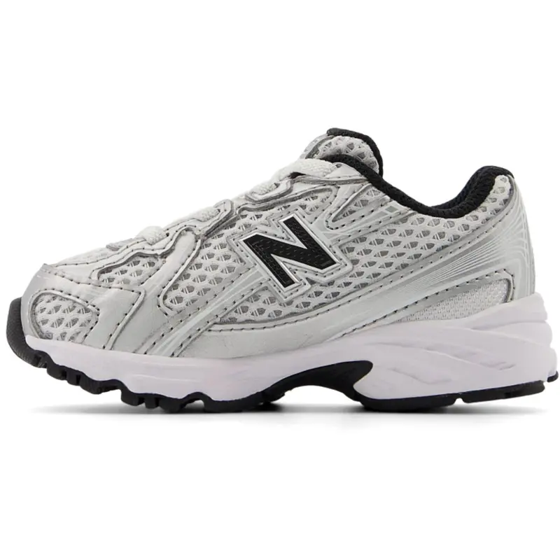 New Balance Silver Metallic 740 Kids Bungee Lace Sneakers 8