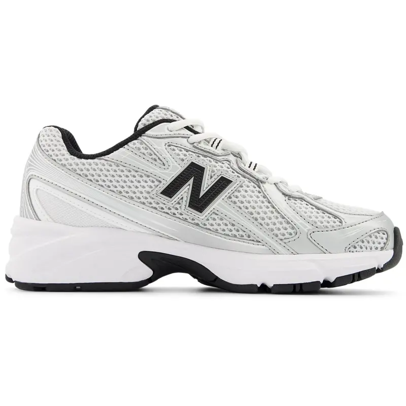 New Balance Silver Metallic 740 Kids Lace Sneakers 1