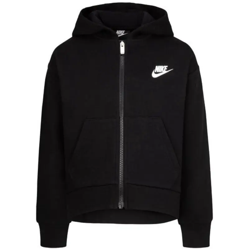 Nike Black Club Fleece High Low Fz Hættetrøje 1