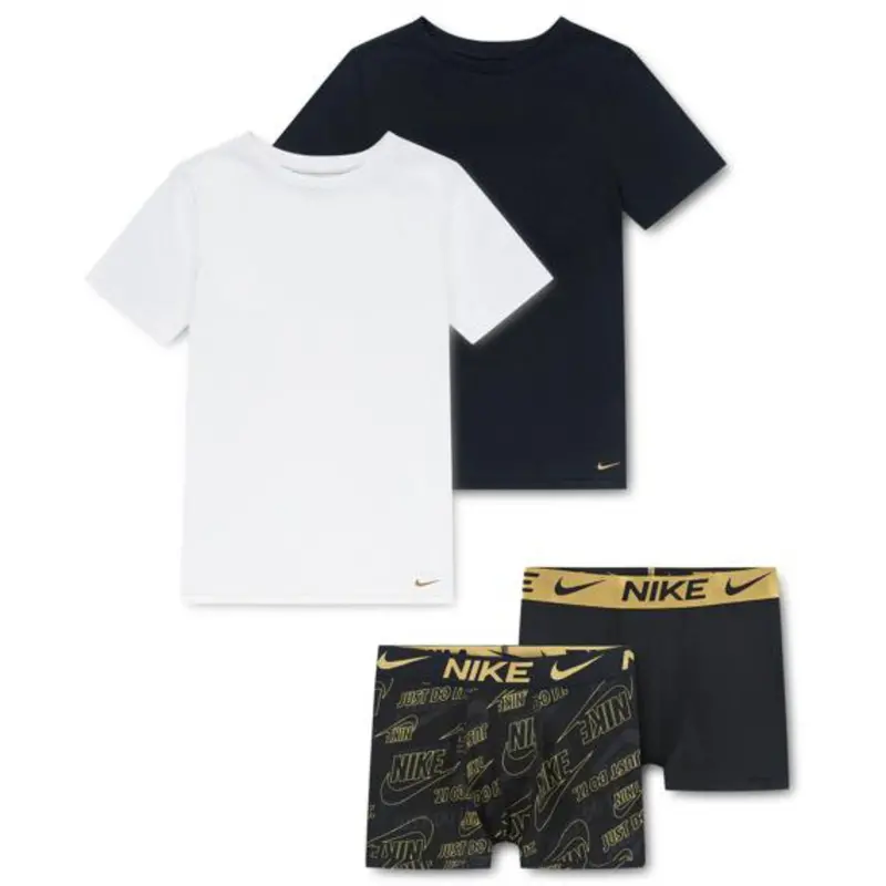Nike Black/Gold 4 Pcs Boxer Brief & Undertrøje 1