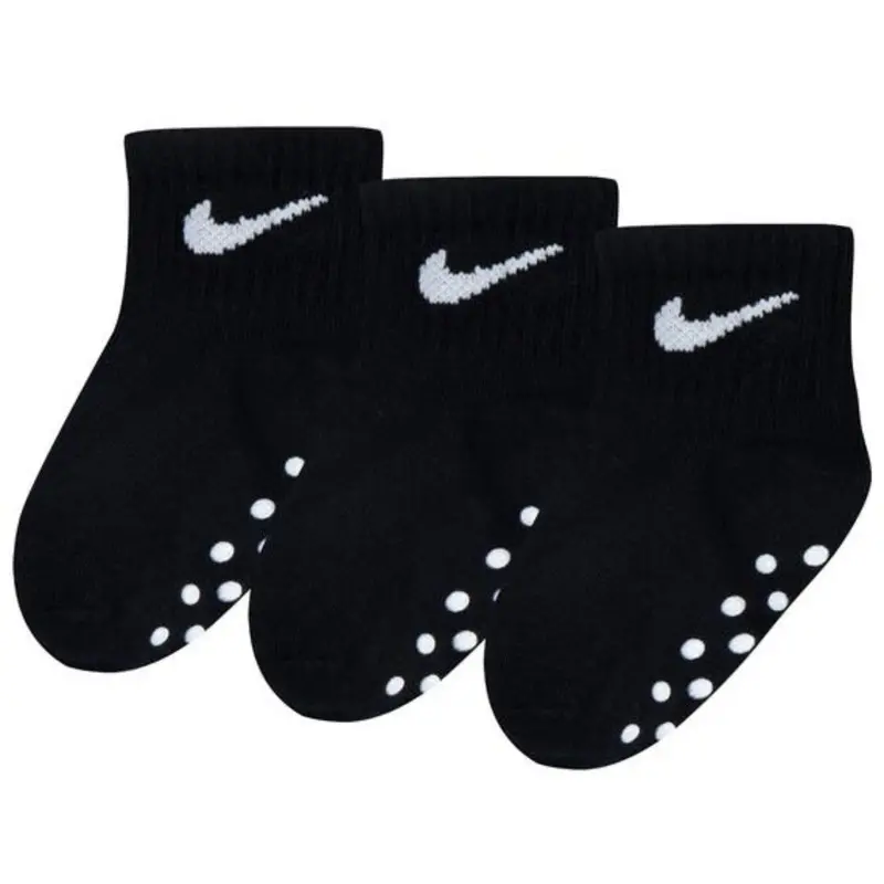 Nike Multi/Black Core Swoosh Gripper 3-Pak Strømper 1