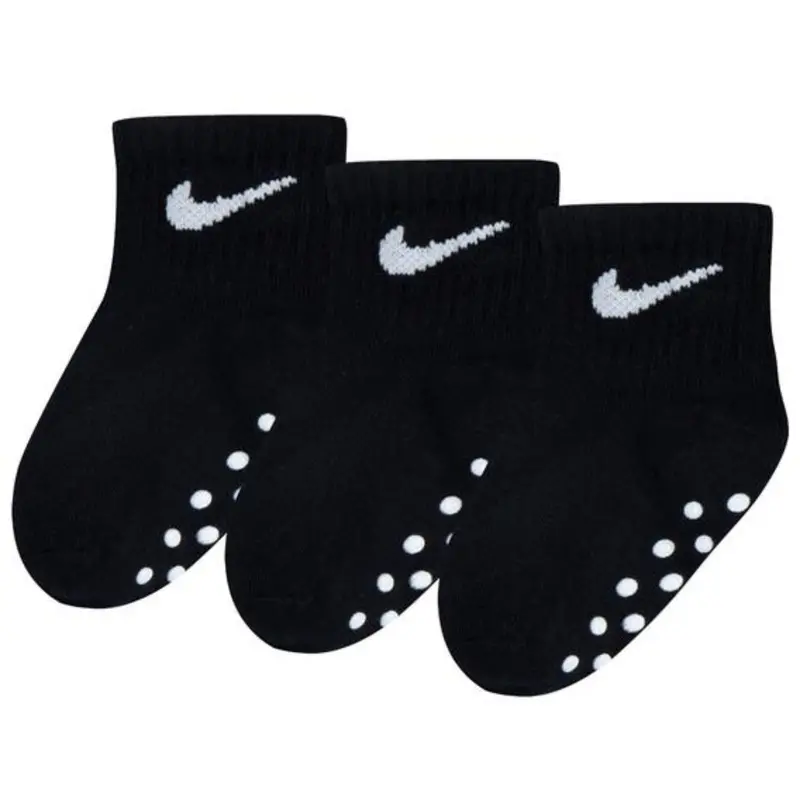 Nike Multi/Black Core Swoosh Gripper 3-Pak Strømper 1