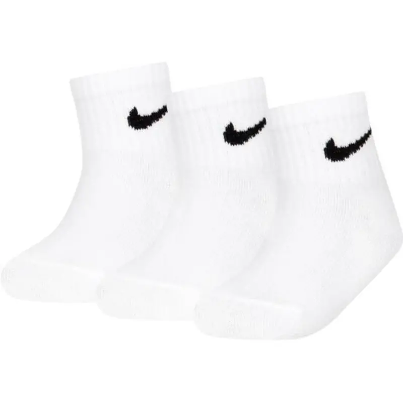 Nike White/Black Core Swoosh Gripper 3-Pak Strømper 1