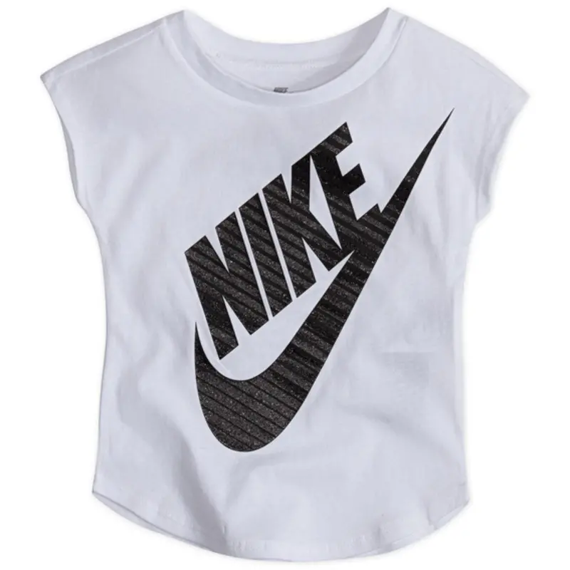 Nike White Girls Jumbo Futura T-Shirt 1