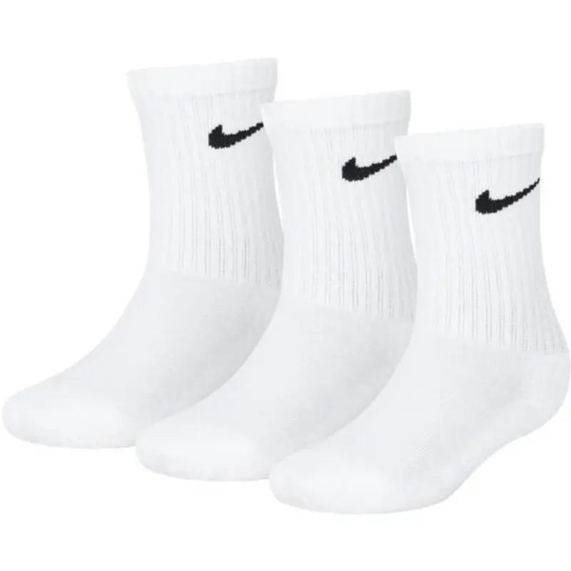 Nike White Nike Basic Pak Crew 3-Pak Strømper 1