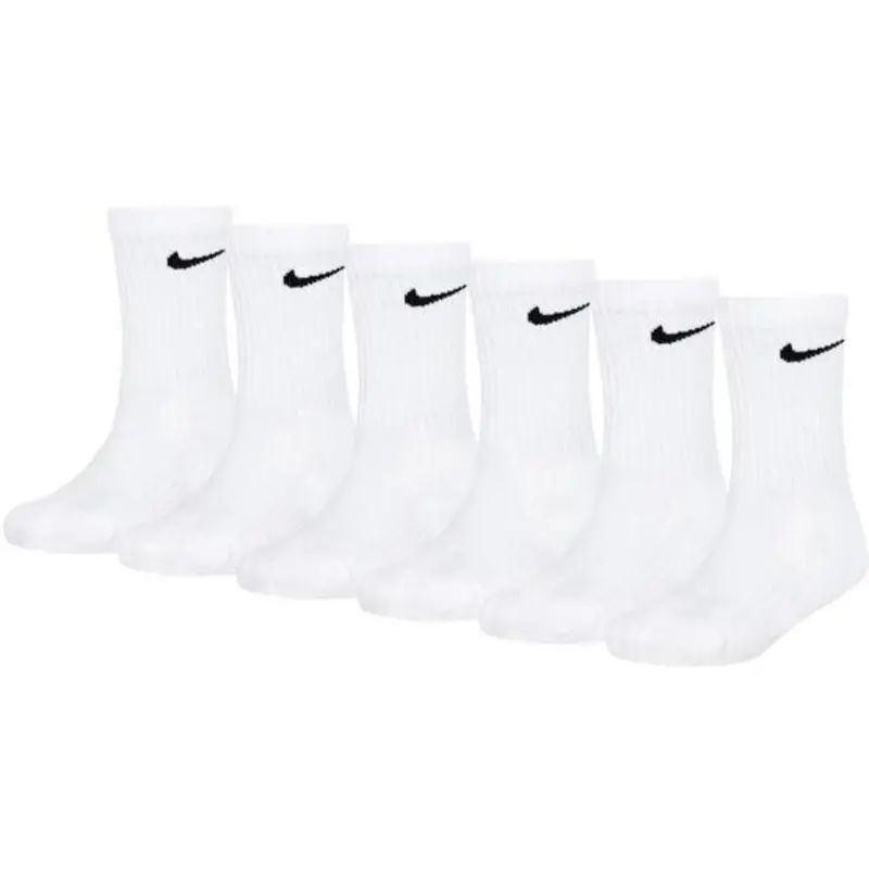Nike White Nike Df Perf Basic Crew 6-Pak Strømper 1
