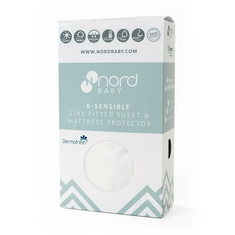 Nordbaby White 2In1 Formsyet Lagen & Protector 60X120 1