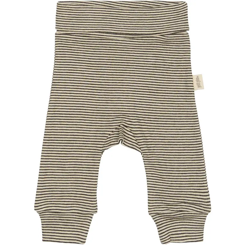 Petit Piao Coffee Bean/Dark Off White Ppdian Fold Leggings Stripe Noos 1