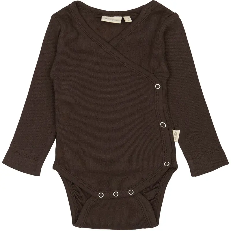 Petit Piao Coffee Bean Ppdi Body L/S Fold Over Noos 1