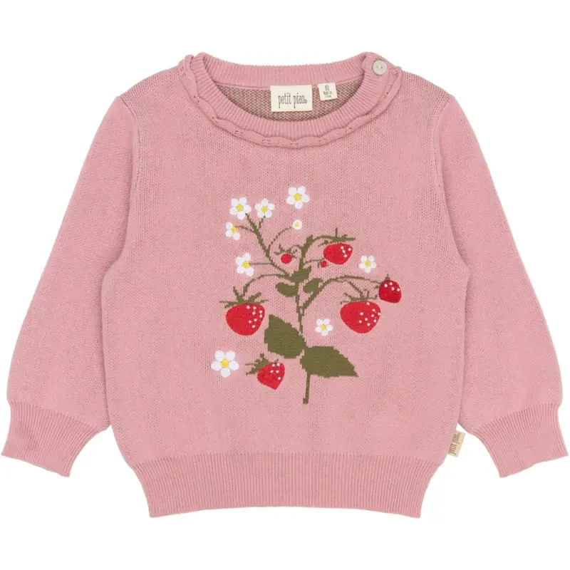 Petit Piao Dusty Rose Ppellen Strik Pullover 1