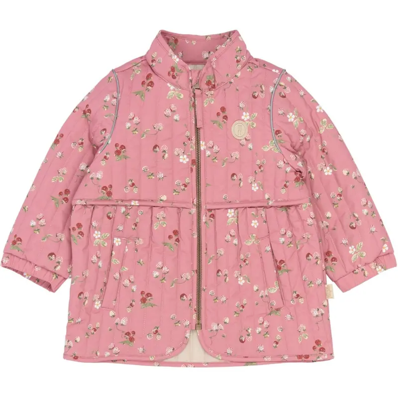 Petit Piao Dusty Rose Strawberry Aop Ppever Termo Long Termojakke 1