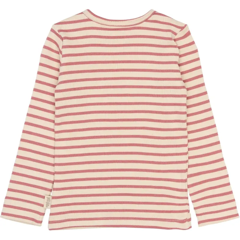Petit Piao Dusty Rose Striped Ppsky L_S Tee 4