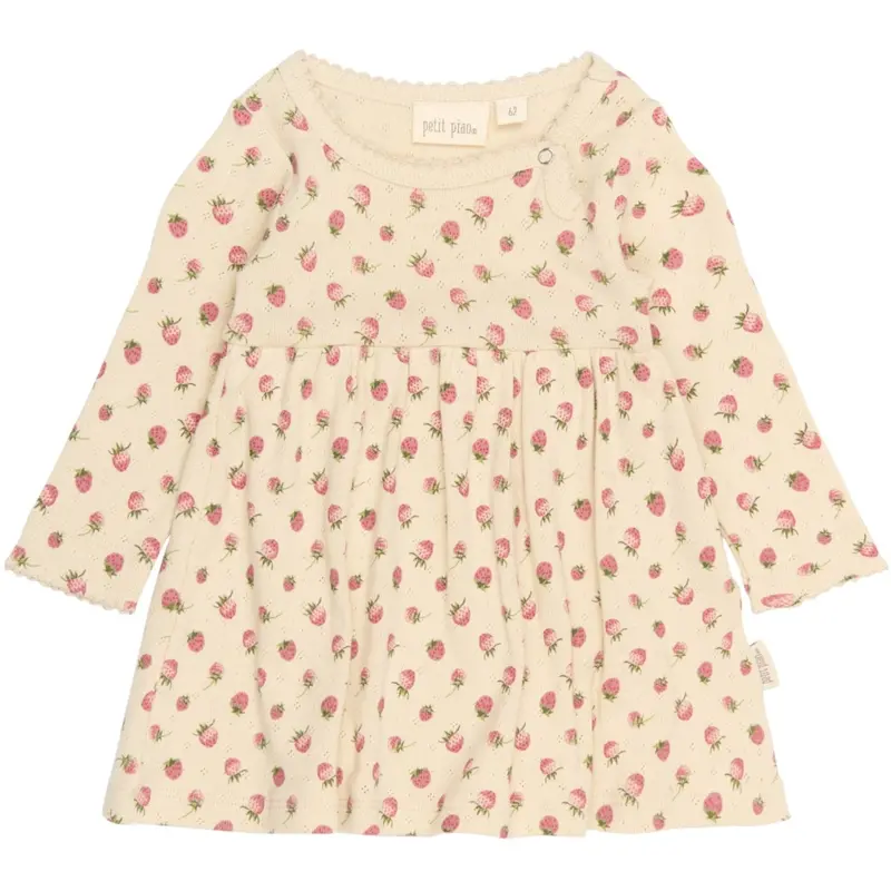 Petit Piao Fog Strawberry Aop Ppdea L_S Body Kjole Fold Nb 1