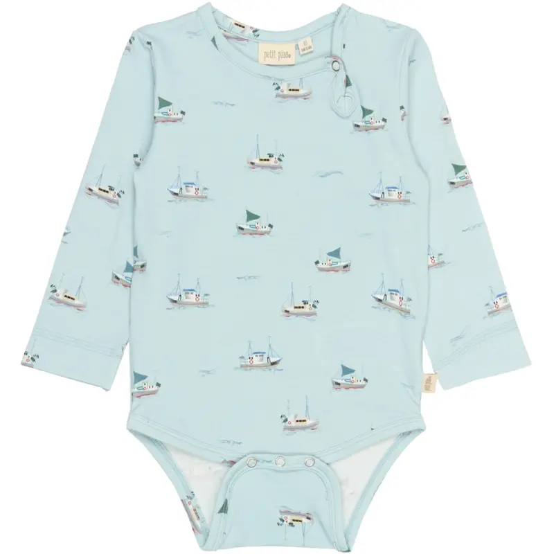 Petit Piao Illusion Blue Boat Aop Ppstar L_S Body 1