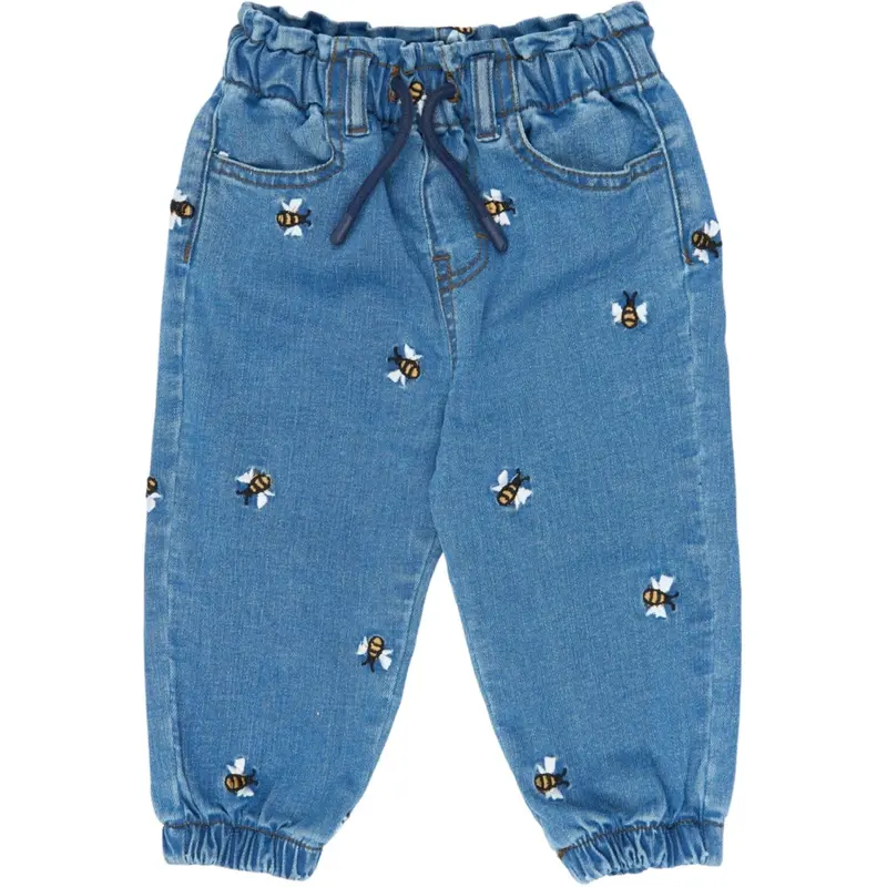 Petit Piao Light Blue Denim Emb Ppjubii Denim Bukser 1
