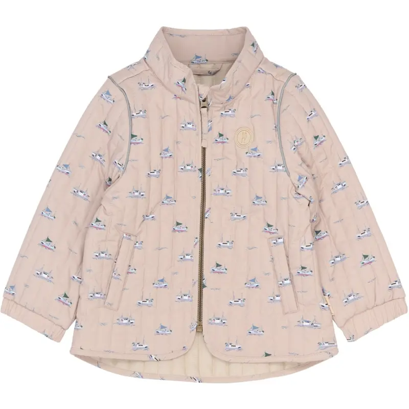 Petit Piao Oxford Tan Boat Aop Ppever Termojakke 1