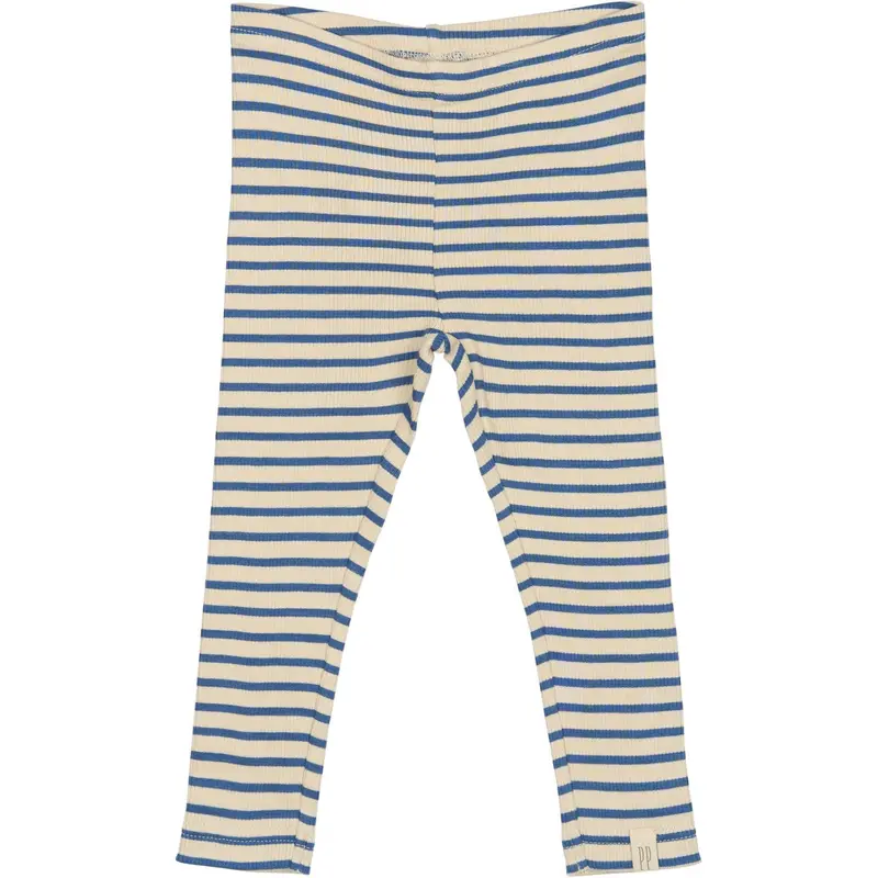 Petit Piao True Navy/Off White Legging Modal Striped 1