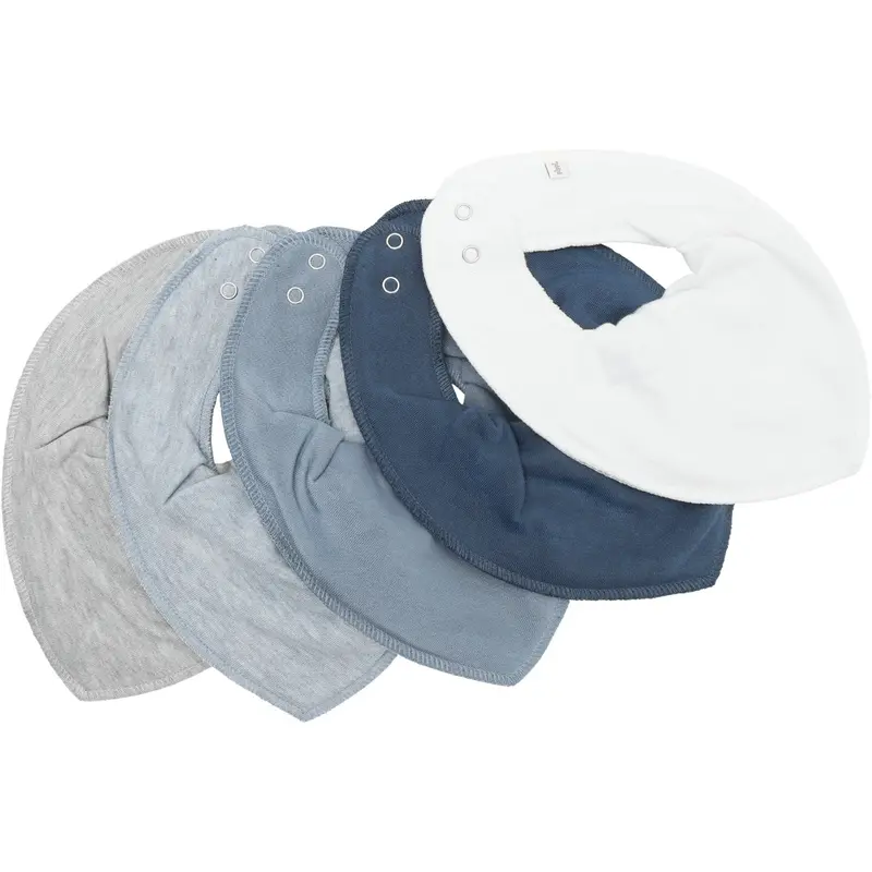Pippi Dark Blue Bandana Stof Savlesmæk - Solid (5-Pack) 1