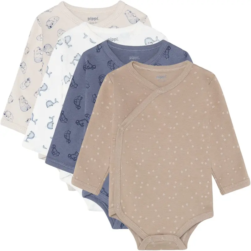 Pippi Flint Stone Body Slå-Om Ao-Printed (4-Pack) 1