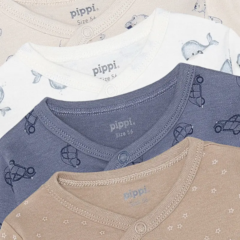Pippi Flint Stone Body Slå-Om Ao-Printed (4-Pack) 2