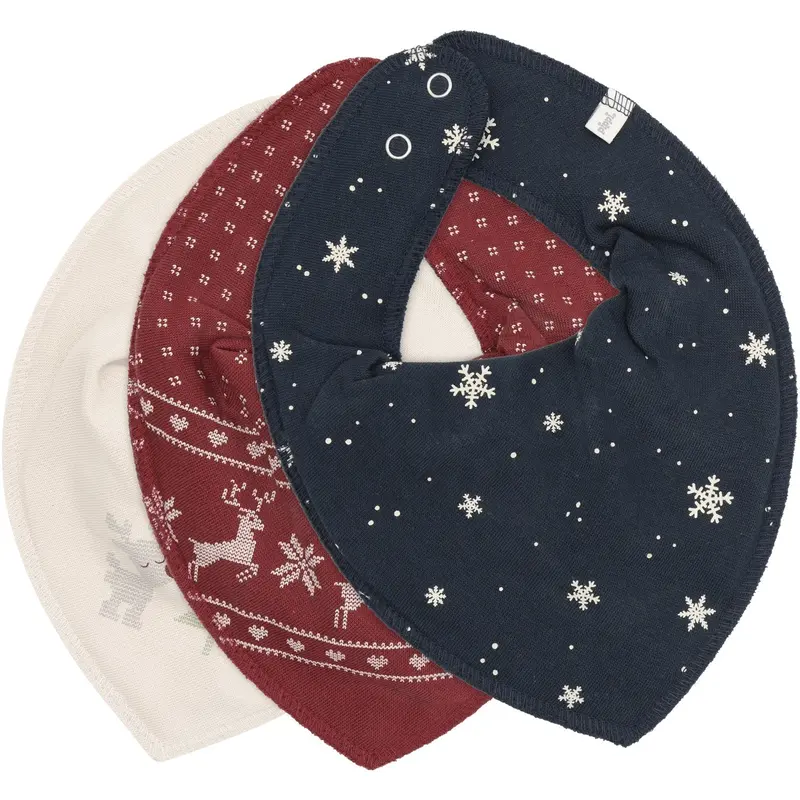 Pippi New Maroon Bandana Stof Savlesmæk Uni - Aop (3-Pack) 1