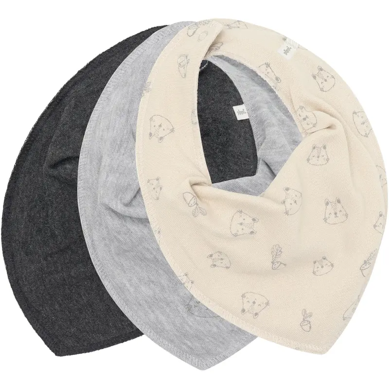 Pippi Rainy Day Bandana Stof Savlesmæk Uni -Aop (3-Pack) 1
