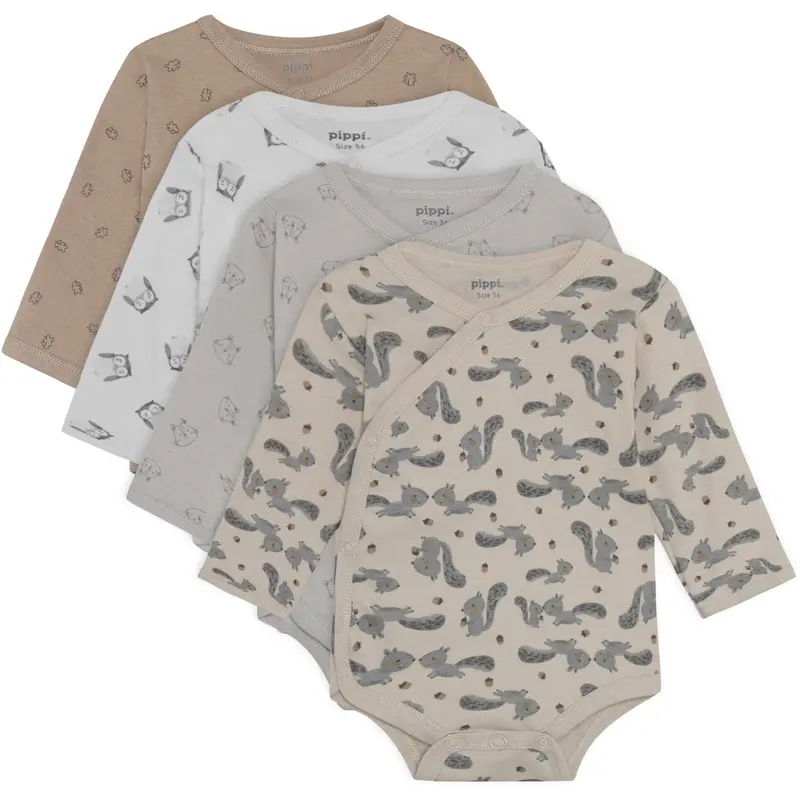 Pippi Rainy Day Body Slå-Om Ao-Printed (4-Pack) 1