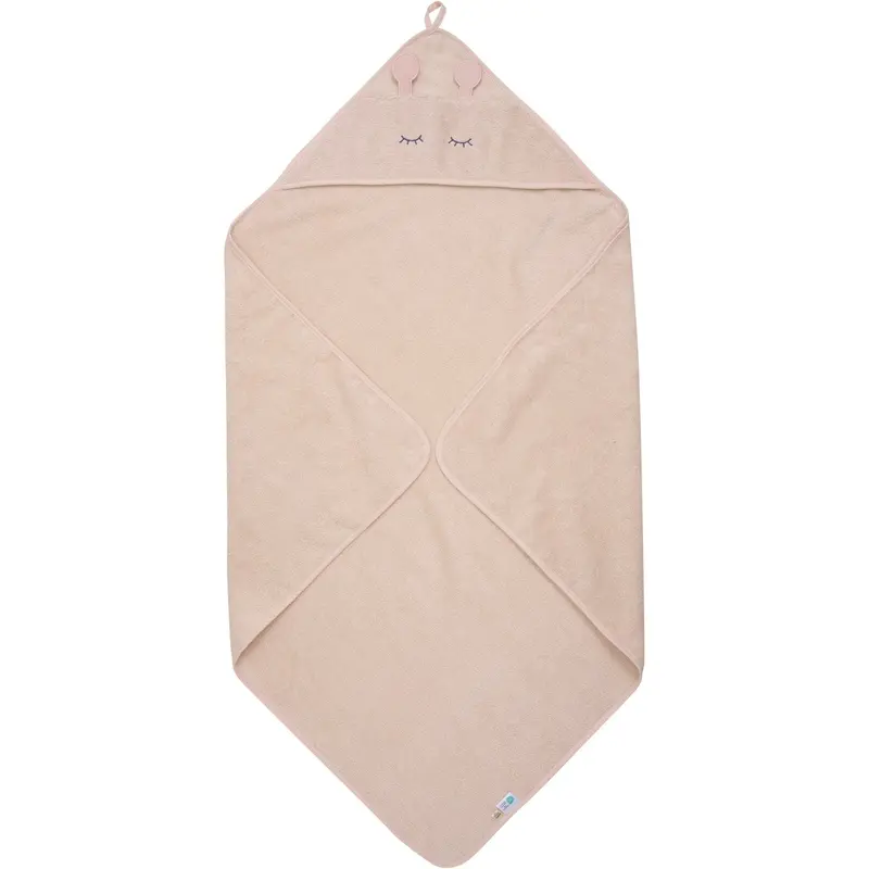 Pippi Rose Dust Hooded Baby Håndklæde 1