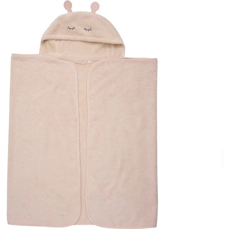 Pippi Rose Dust Hooded Bath Håndklæde 1