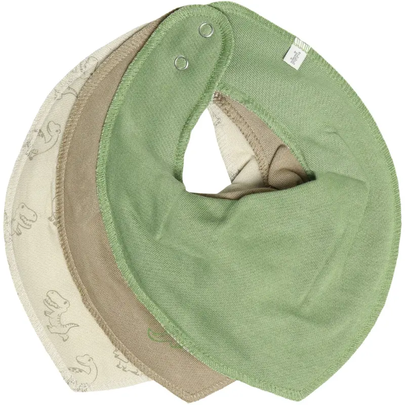 Pippi Silver Mink Bandana Savlesmæk Boy -Aop (3-Pack) 1