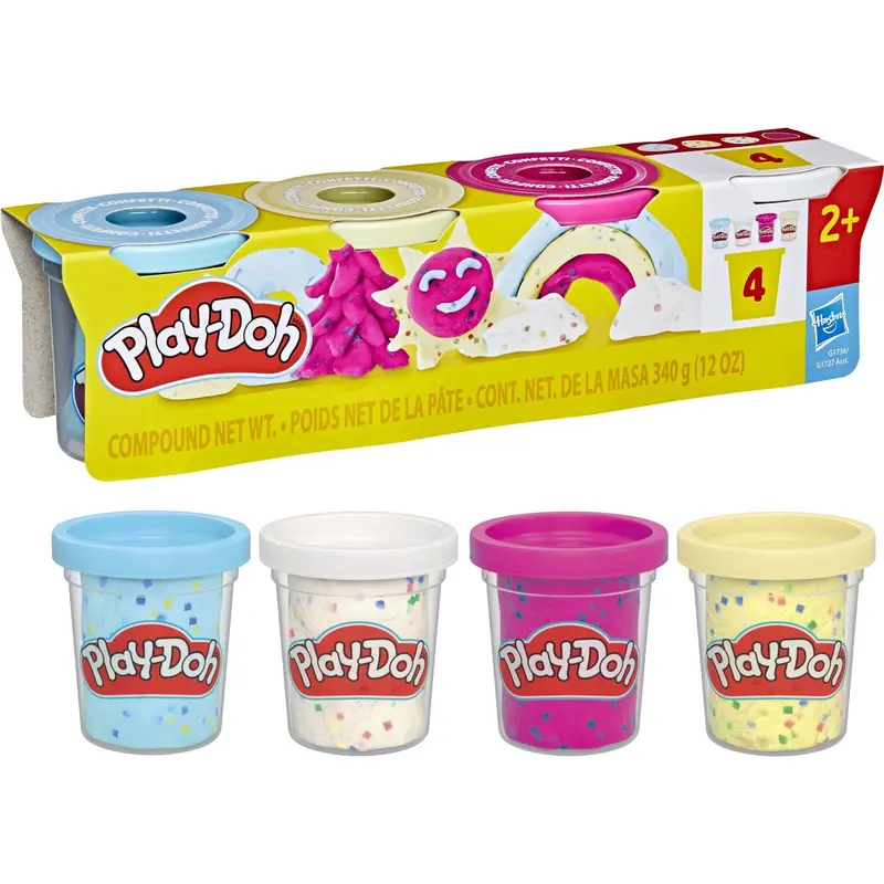 Play-Doh Specialitet 4 Pakke 340 G Konfetti Sjov 1