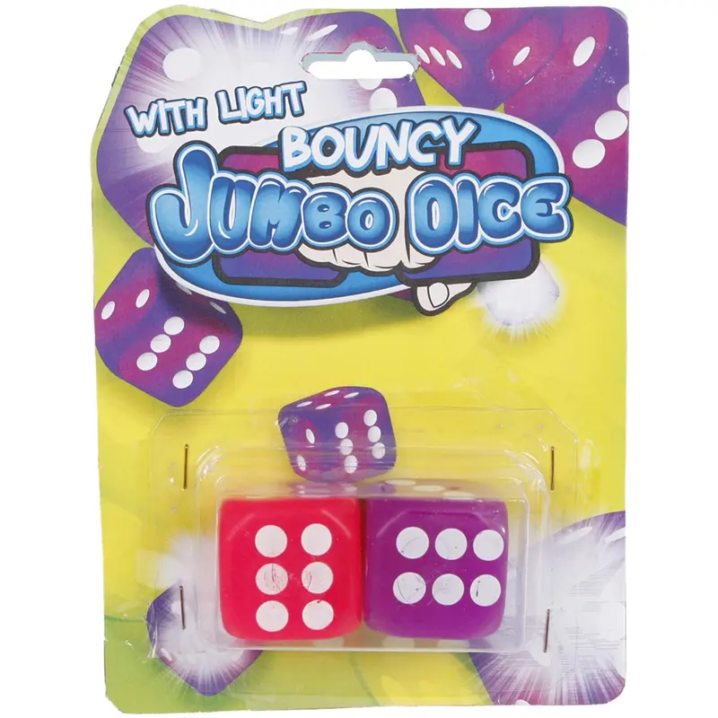 Pocket Money Bouncy Terninger Med Lys 2-Pak 1
