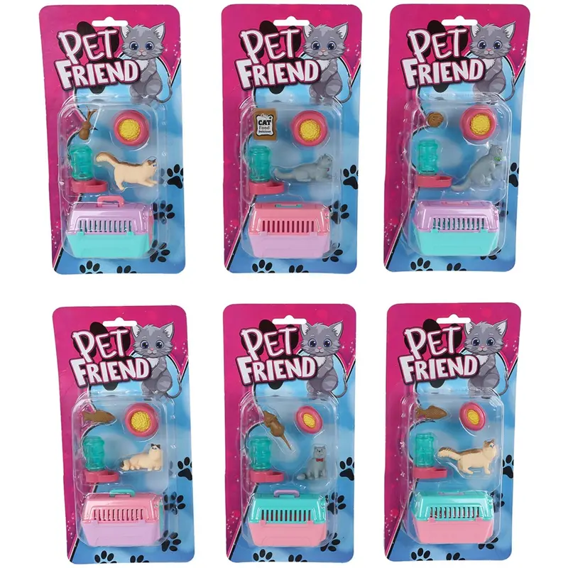 Pocket Money Kat Og Transportkasse Med Tilbehør Assorted 1