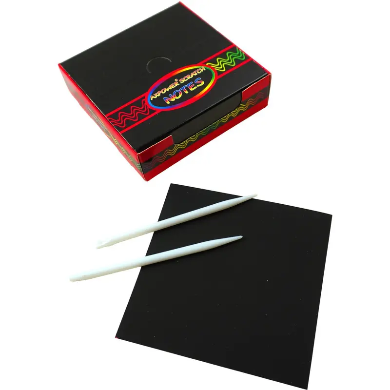 Pocket Money Magisk Farve Scratch Notes Med Pen 100 Ark 1