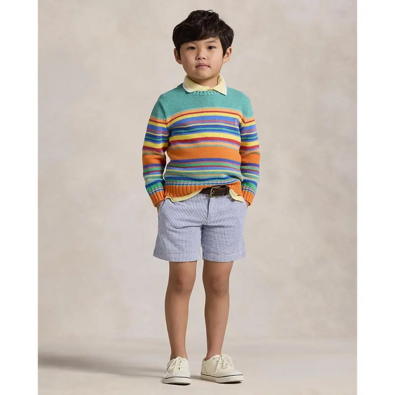 Polo Ralph Lauren Blue Seersucker Preppy Shorts 2