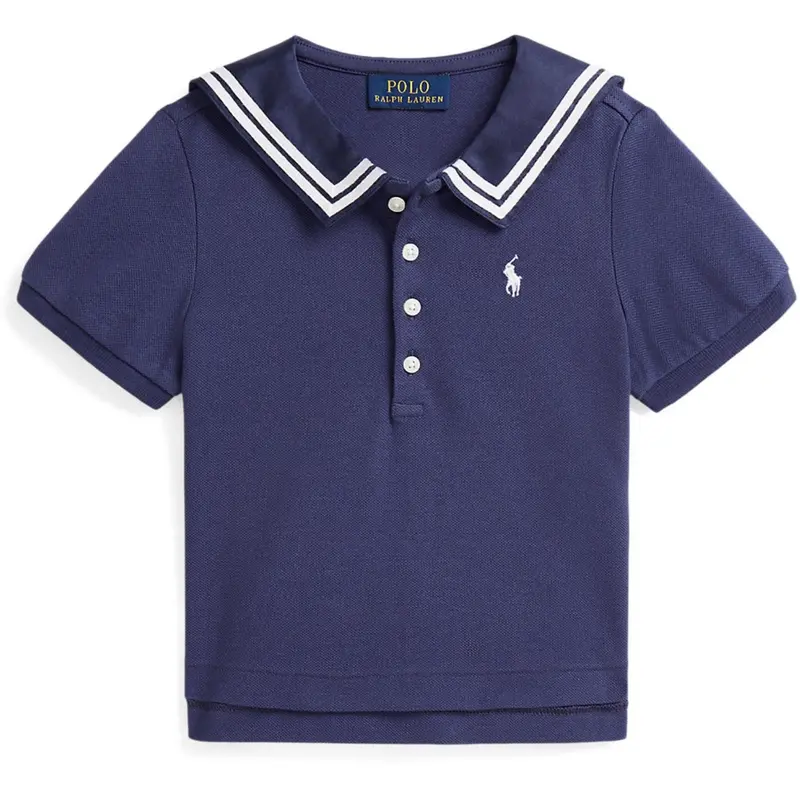 Polo Ralph Lauren Boathouse Navy W/ White Girl Polo T-Shirt 1