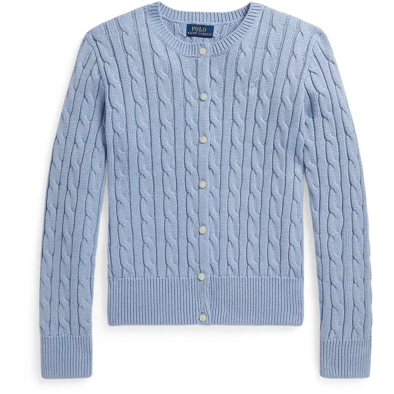 Polo Ralph Lauren Chambray Blue W/ Metallic Cardigan 1
