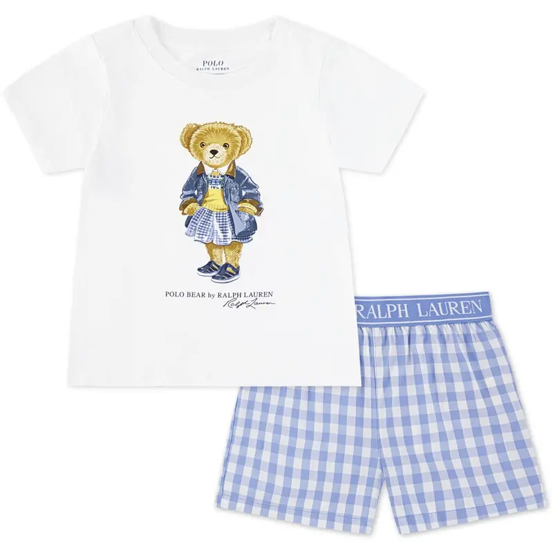 Polo Ralph Lauren Harbor Island Blue Bjørn S/S & Woven Ctn Kort 1