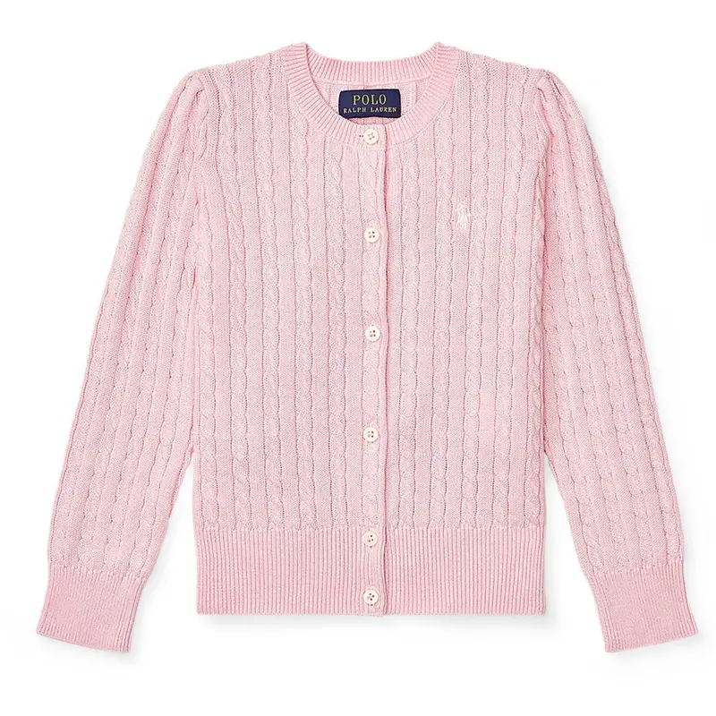 Polo Ralph Lauren Hint Of Pink Girl Cardigan 1
