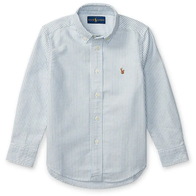 Polo Ralph Lauren Lt Blue Stripe Sport Skjorte 1