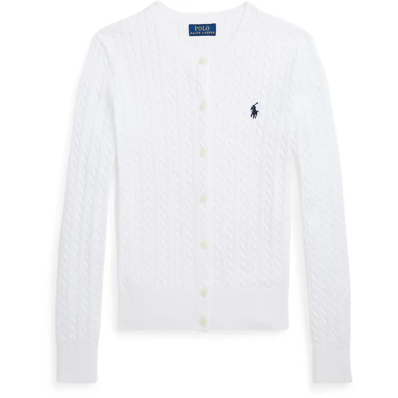 Polo Ralph Lauren Optic White W/ Navy Cardigan 1