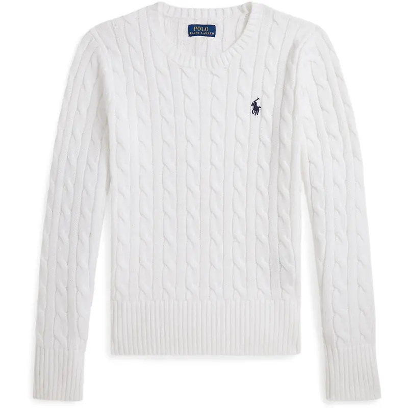 Polo Ralph Lauren Optic White W/ Navy Girl Pullover 1