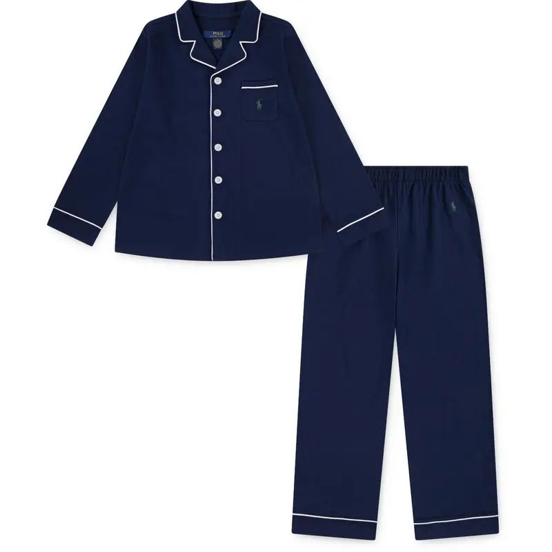 Polo Ralph Lauren Refined Navy Ls Jersey Pyjamas 1