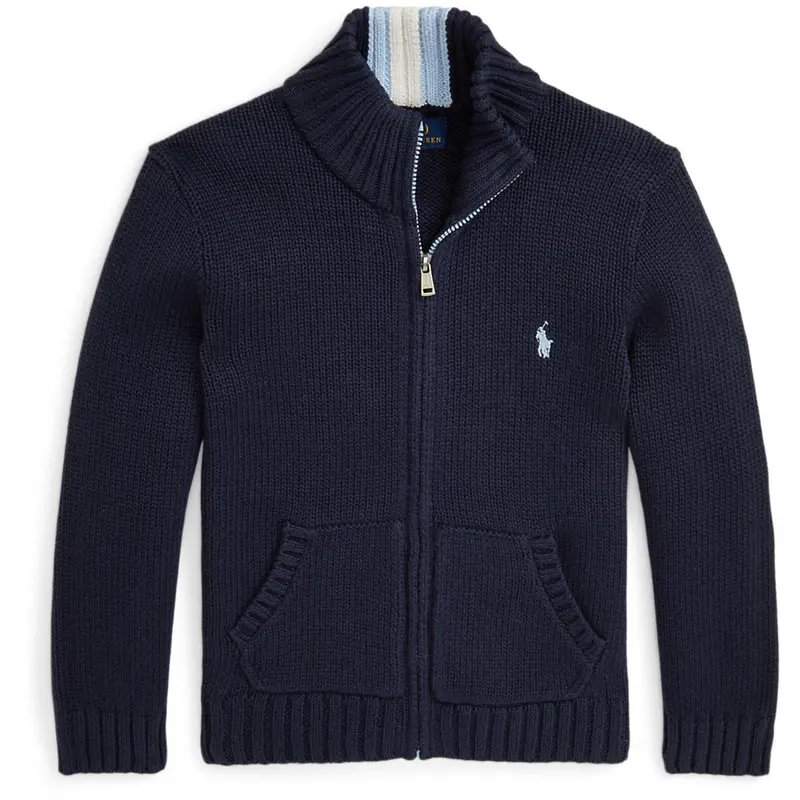 Polo Ralph Lauren Rl Navy Boy Full Zip Sweater 1