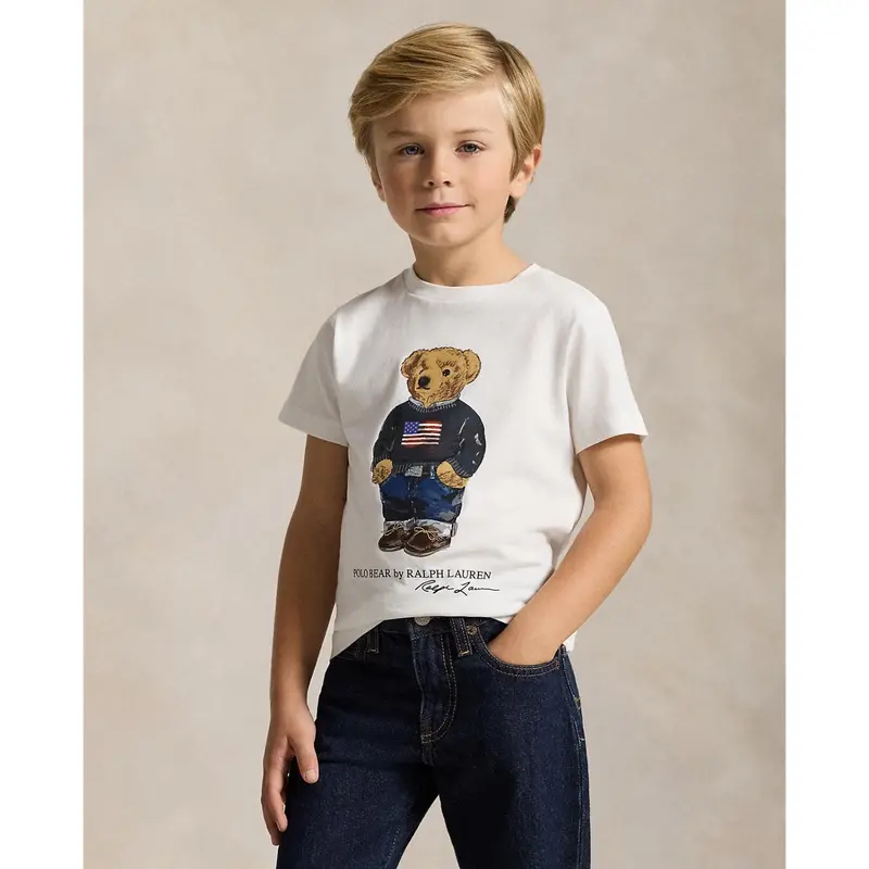 Polo Ralph Lauren White Core Bear Boy T-Shirt 4
