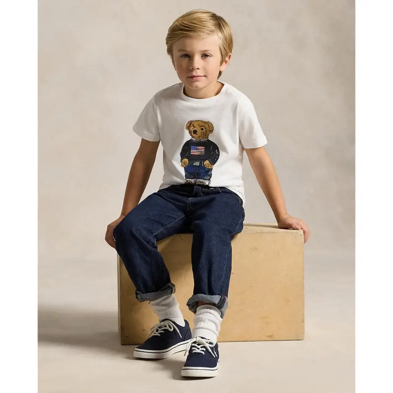 Polo Ralph Lauren White Core Bear Boy T-Shirt 5