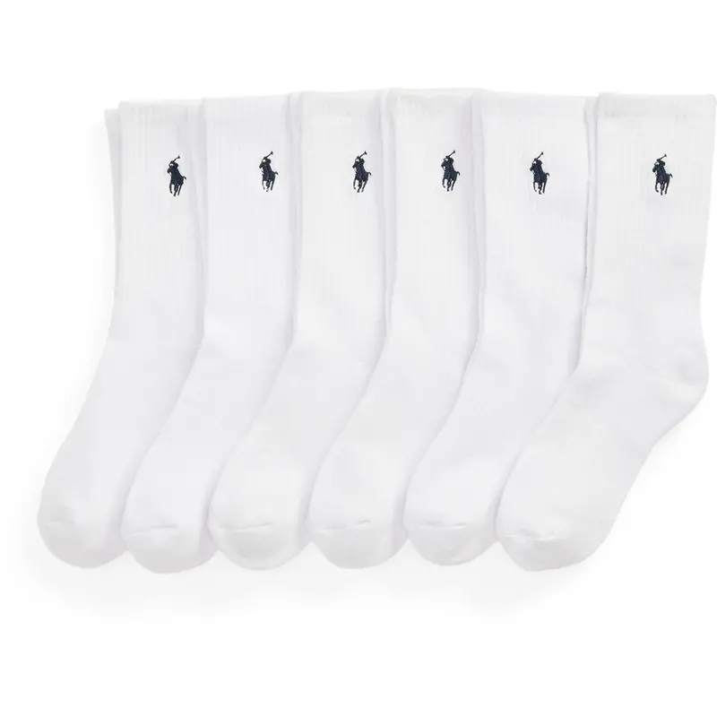 Polo Ralph Lauren White Crew Sock-6 Pak 1