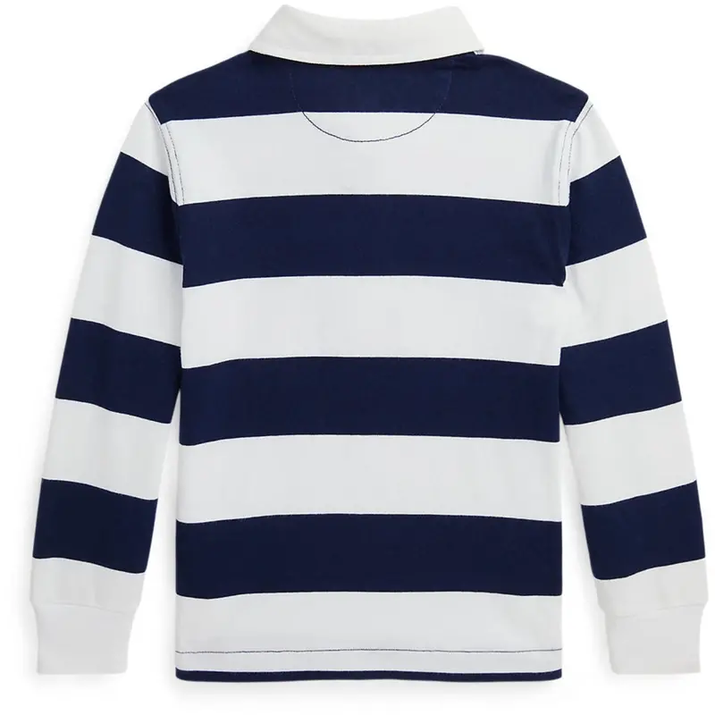 Polo Ralph Lauren White/Cruise Navy Rugby Polo T-Shirt 5
