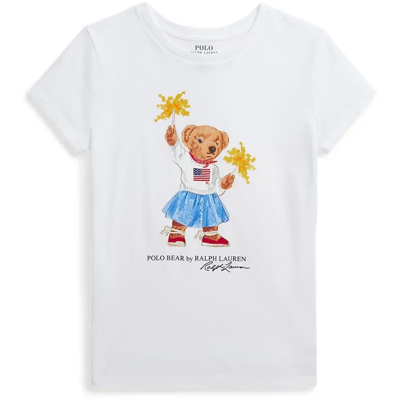 Polo Ralph Lauren White Sparkle Bjørn T-Shirt 1