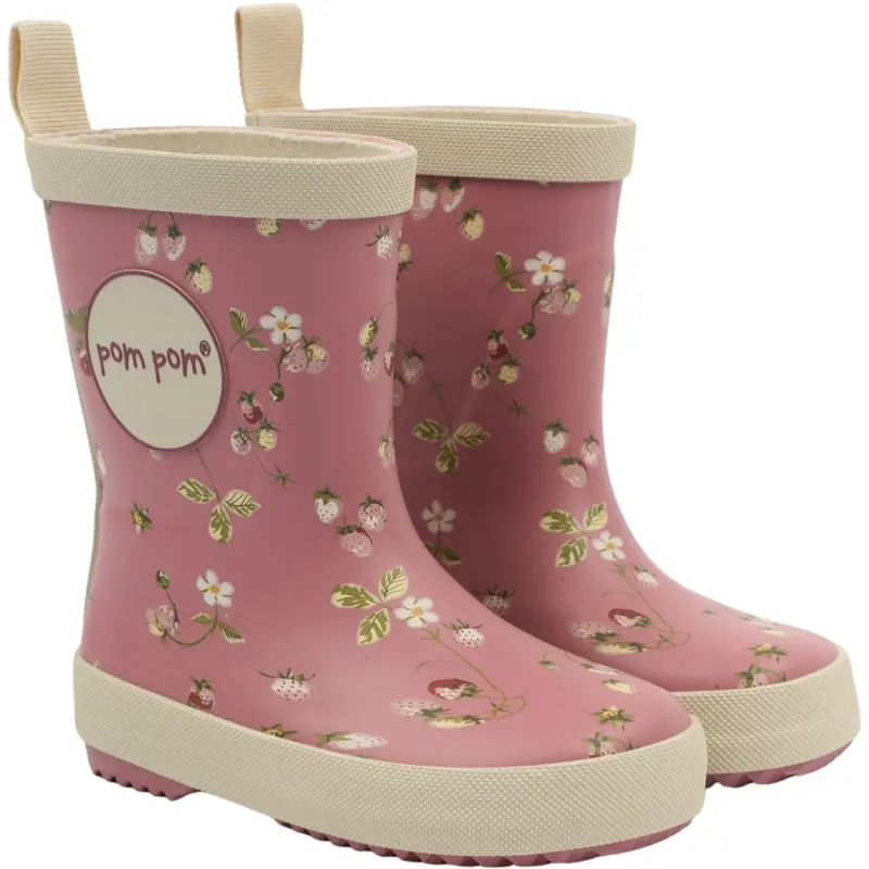 Pom Pom Dusty Rose Strawberry Aop Bliss Gummistøvler Aop 1